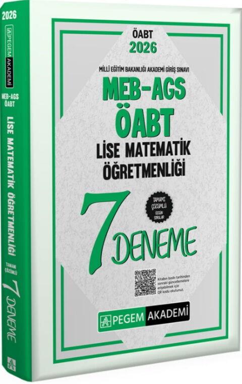 Pegem Akademi 2026 MEB AGS ÖABT Lise Matematik Öğretmenliği Tamamı Çözümlü 7 Deneme
