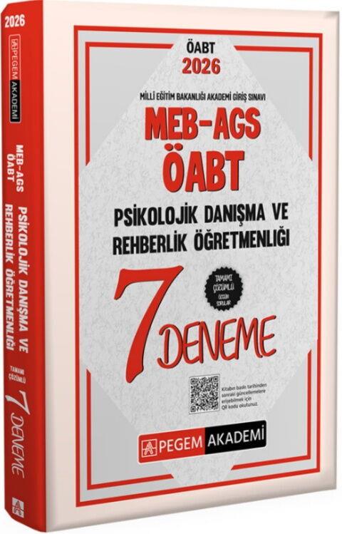 Pegem Akademi 2026 MEB AGS ÖABT Psikolojik Danışma Ve Rehberlik Öğretmenliği Tamamı Çözümlü 7 Deneme