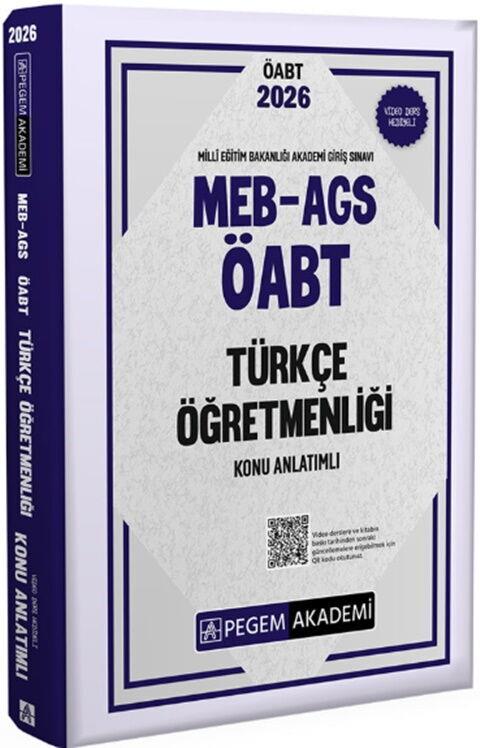 Pegem Akademi 2026 MEB AGS ÖABT Türkçe Öğretmenliği Konu Anlatımlı