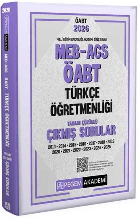 Pegem Akademi 2026 MEB AGS ÖABT Türkçe Öğretmenliği Tamamı Çözümü Çıkmış Sorular