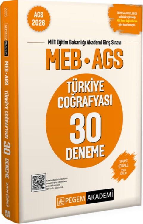 Pegem Akademi 2026 MEB AGS Türkiye Coğrafyası 30 Deneme