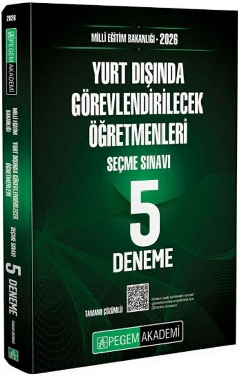Pegem Akademi 2026 MEB Yurt Dışında Görevlendirilecek Öğretmenleri Seçme 5 Deneme Sınavı