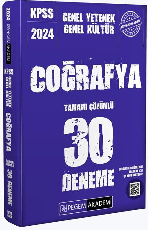 Pegem Yayınları 2024 KPSS Genel Yetenek Genel Kültür Coğrafya 30 Deneme