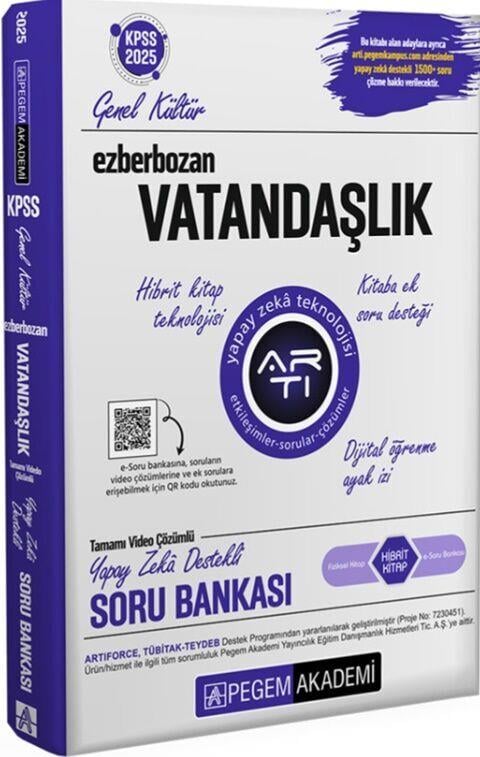 Pegem Yayınları 2025 Ezberbozan KPSS Genel Yetenek Genel Kültür Vatandaşlık Soru Bankası