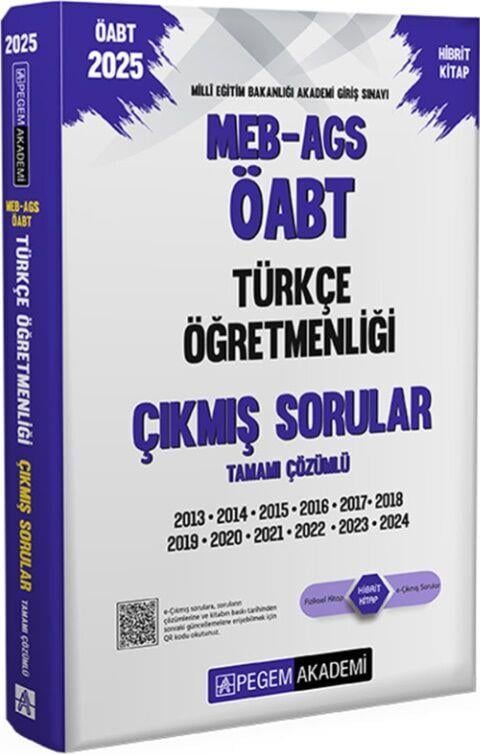 Pegem Yayınları 2025 MEB AGS ÖABT Türkçe Öğretmenliği Çıkmış Sorular