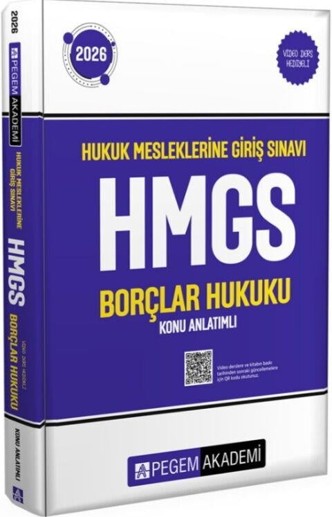 Pegem Yayınları 2026 Hukuk Mesleklerine Giriş Sınavı HMGS Borçlar Hukuku Konu Anlatımlı