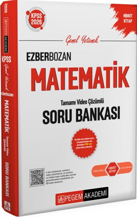 Pegem Yayınları 2026 KPSS Genel Yetenek Genel Kültür Ezberbozan Matematik Tamamı Video Çözümlü Soru Bankası
