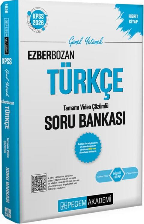 Pegem Yayınları 2026 KPSS Genel Yetenek Genel Kültür Ezberbozan Türkçe Tamamı Video Çözümlü Soru Bankası