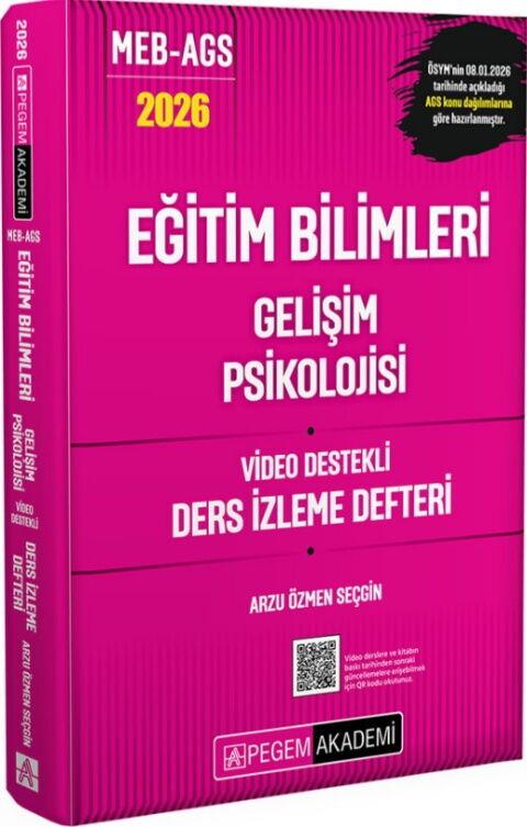 Pegem Yayınları 2026 MEB AGS Eğitim Bilimleri Öğrenme Psikolojisi Video Destekli Ders İzleme Defteri
