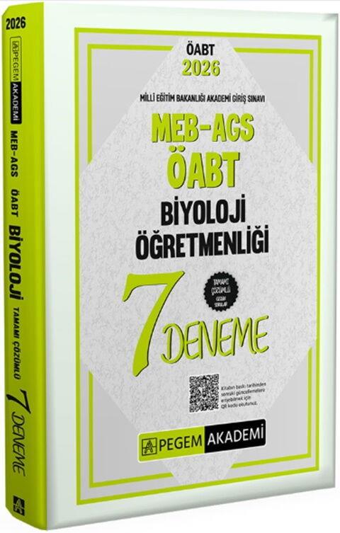 Pegem Yayınları 2026 MEB AGS ÖABT Biyoloji Öğretmenliği Tamamı Çözümlü 7 Deneme