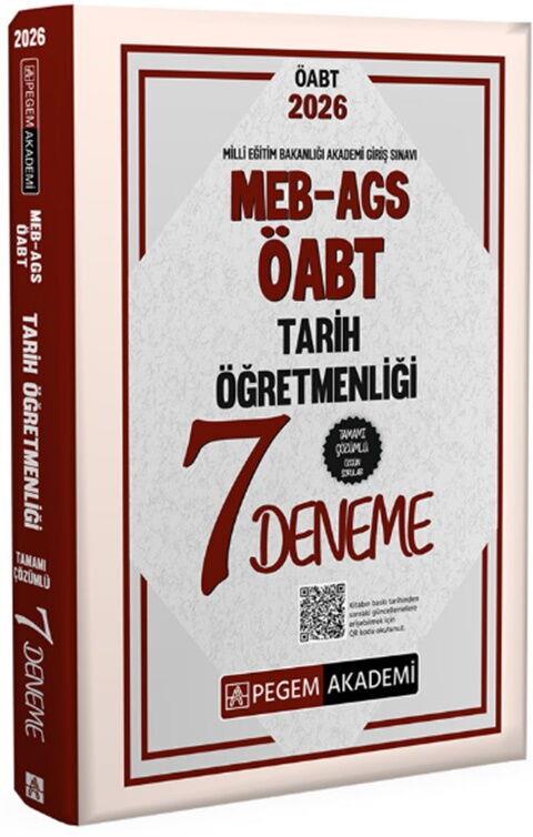 Pegem Yayınları 2026 MEB AGS ÖABT Tarih Öğretmenliği Tamamı Çözümlü 7 Deneme