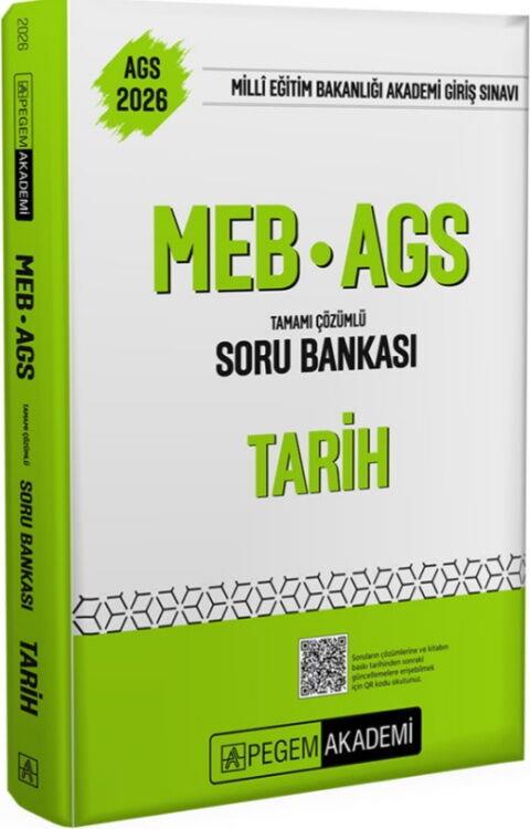 Pegem Yayınları 2026 MEB AGS Tarih Tamamı Çözümlü Soru Bankası