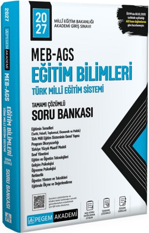Pegem Yayınları 2027 MEB AGS Eğitim Bilimleri ve Türk Millî Eğitim Sistemi Soru Bankası