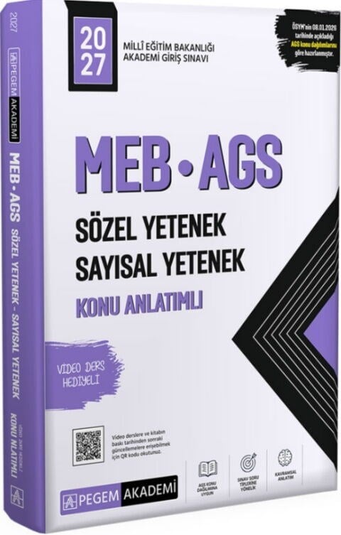 Pegem Yayınları 2027 MEB AGS Sözel Yetenek Sayısal Yetenek Konu Anlatımlı