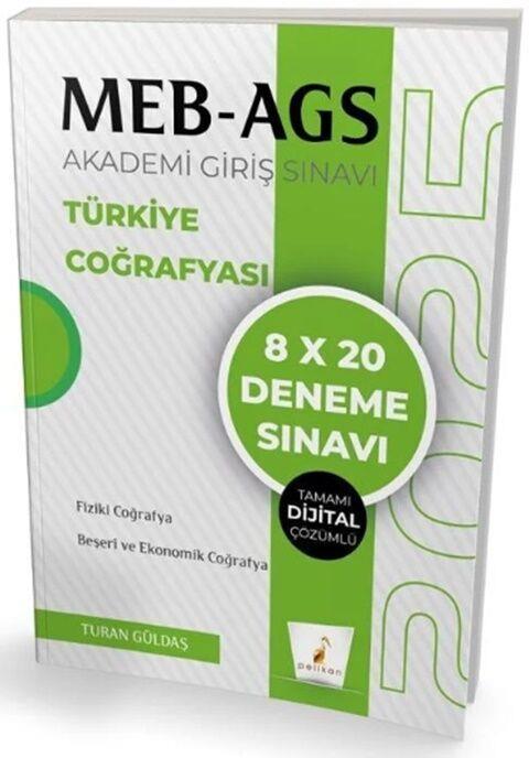 Pelikan Yayınları 2025 MEB AGS Türkiye Coğrafyası 8 x 20 Deneme