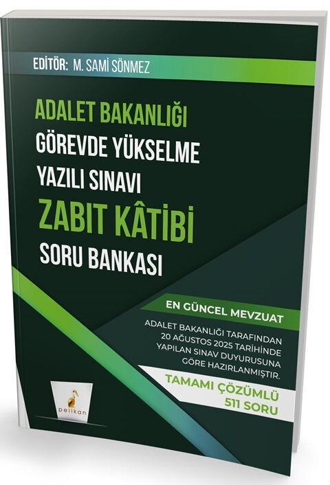 Pelikan Yayınları GYS Adalet Bakanlığı Görevde Yükselme Yazılı Sınavı Zabıt Katibi Soru Bankası