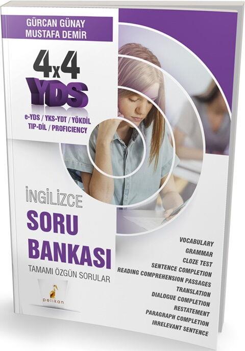 Pelikan Yayınları YDS İngilizce 4 x 4 Soru Bankası