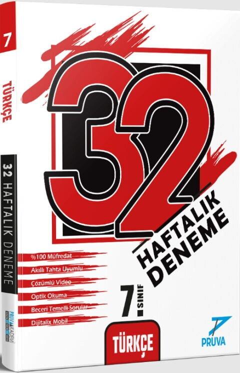 Pruva Akademi 7. Sınıf Türkçe 32 Haftalık Deneme