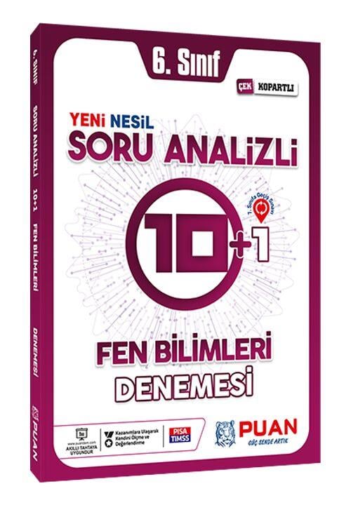 Puan Yayınları 6. Sınıf Fen Bilimleri Soru Analizli 10+1 Deneme