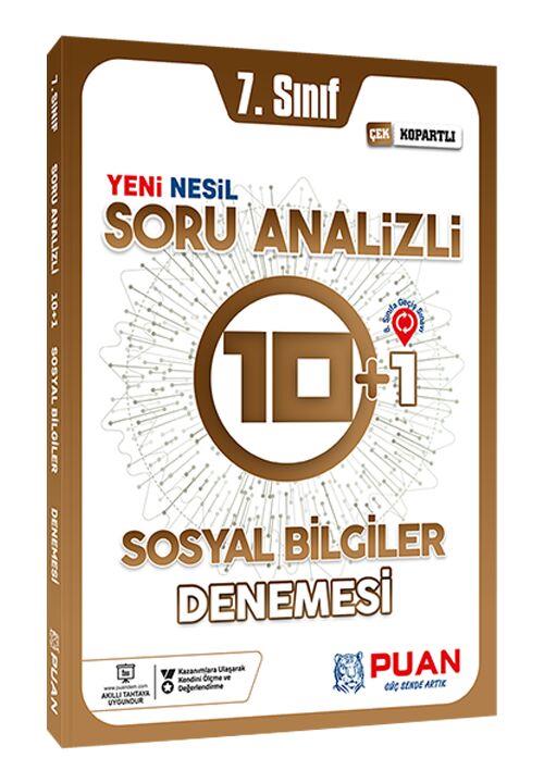 Puan Yayınları 7. Sınıf Sosyal Bilgiler Soru Analizli 10+1 Deneme
