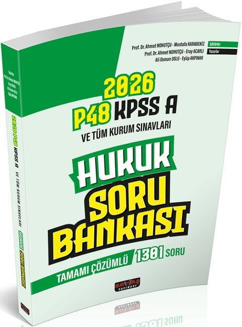 Savaş Yayınları 2026 P48 KPSS A Grubu Hukuk Tamamı Çözümlü Soru Bankası