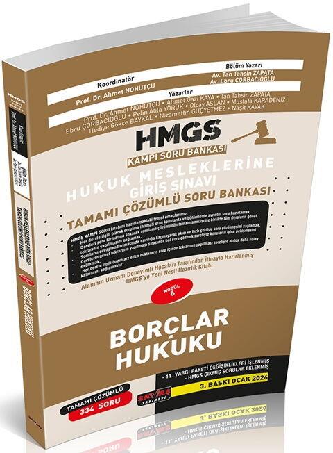 Savaş Yayınları HMGS Kampı Borçlar Hukuku Soru Bankası