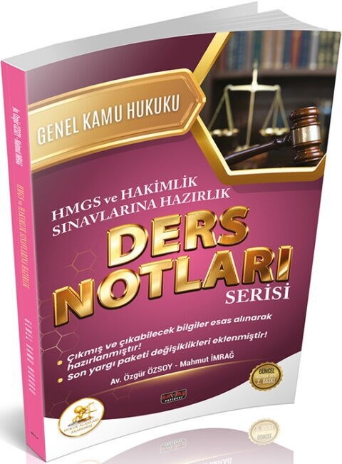 Savaş Yayınları HUKAL HMGS HAKİMLİK Genel Kamu Hukuku Ders Notları