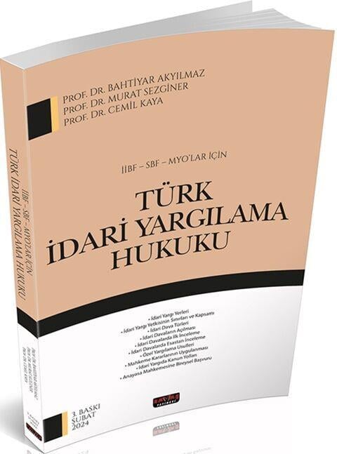 Savaş Yayınları İİBF SBF MYO lar İçin Türk İdari Yargılama Hukuku