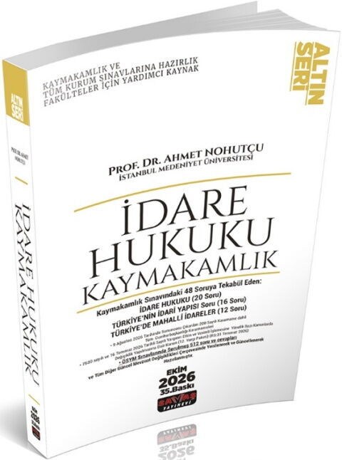 Savaş Yayınları İdare Hukuku Konu Anlatımı
