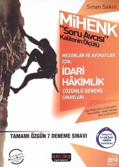 Savaş Yayınları MİHENK Soru Avcısı İdari Hakimlik 7 Deneme Mezunlar ve Avukatlar İçin