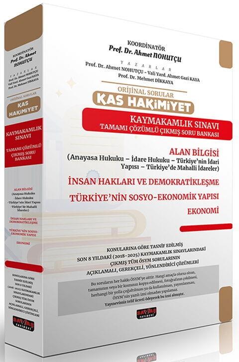 Savaş Yayınları Orijinal Sorular KAS HAKİMİYET Kaymakamlık Sınavı Çıkmış Soru Bankası Seti