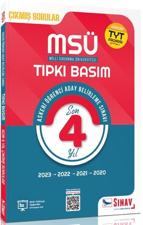 Sınav Yayınları MSÜ Tıpkı Basım Son 4 Yıl Çıkmış Çözümlü Sorular 2020 - 2023