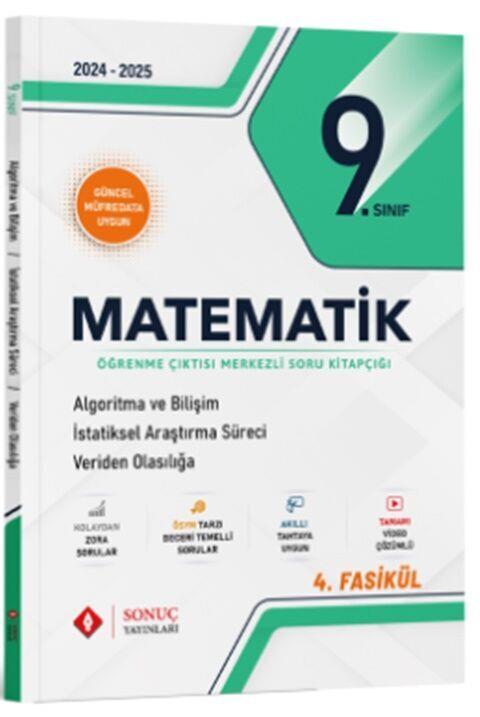 Sonuç Yayınları 9. Sınıf Matematik Algoritma ve Bilişim İstatistiksel Araştırma Süreci Veriden Olasılığa Soru Kitapçığı