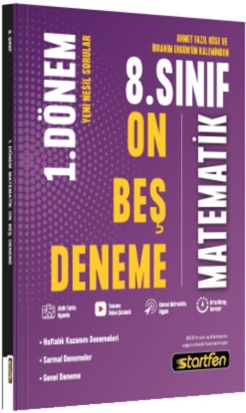 Startfen Yayınları 8. Sınıf Matematik 1. Dönem 15 li Denemeleri