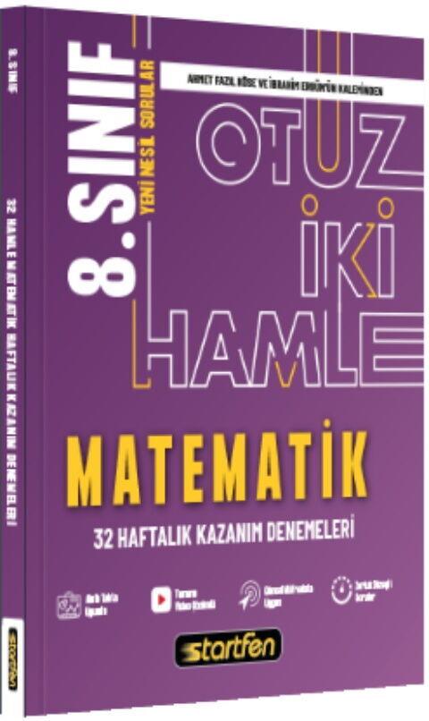 Startfen Yayınları 8. Sınıf Matematik 32 Hamle Kazanım Denemeleri
