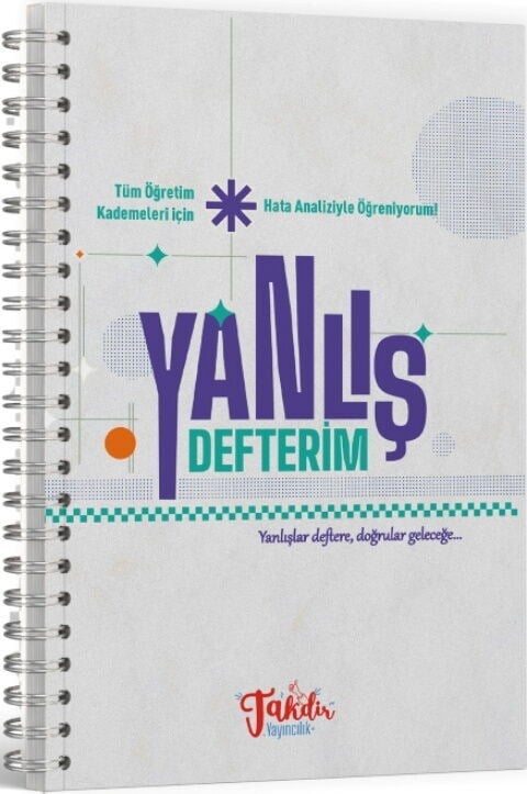 Takdir Yayınları Tüm Öğretim Kademeleri İçin Yanlış Defterim