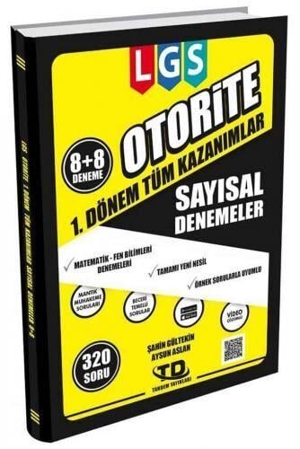 Tandem Yayınları 8. Sınıf LGS 1. Dönem Tüm Kazanımlar Sayısal Otorite Soru Bankası