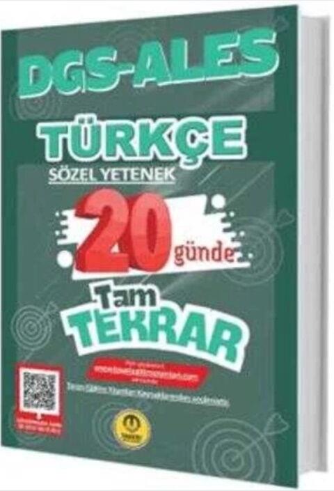 Tasarı Yayınları DGS ALES Türkçe 20 Günde Tam Tekrar