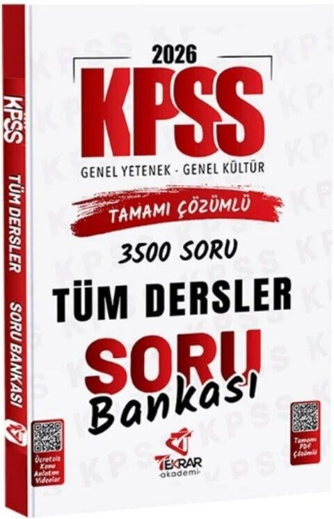 Tekrar Akademi 2026 KPSS Genel Yetenek Genel Kültür Soru Bankası