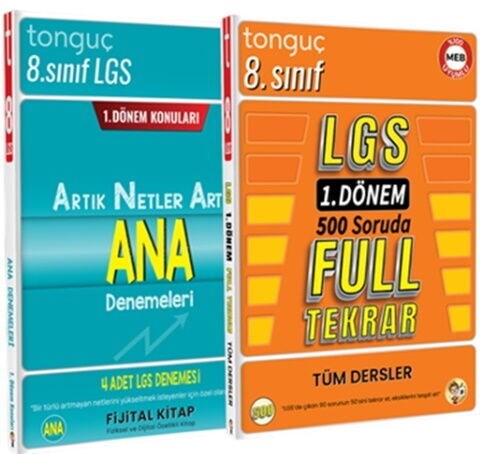 Tonguç Akademi 8. Sınıf LGS 1. Dönem Full Tekrar Seti