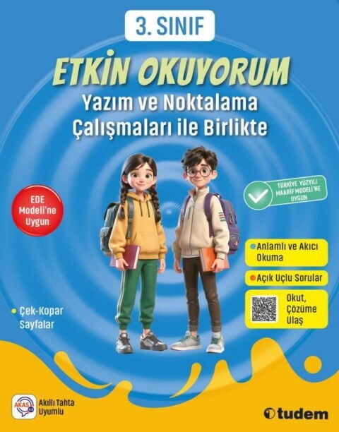 Tudem Yayınları 3. Sınıf Etkin Okuyorum Yazım ve Noktalama Çalışmaları ile Birlikte