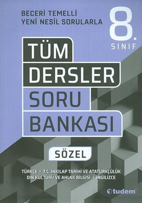 Tudem Yayınları 8. Sınıf Tüm Dersler Sözel Beceri Temelli Soru Bankası