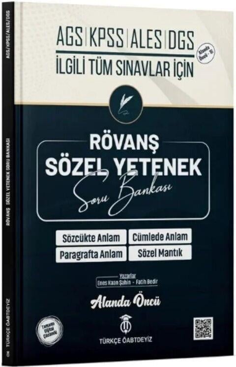 Türkçe ÖABTDEYİZ MEB AGS KPSS ALES DGS Sözel Yetenek Rövanş Soru Bankası