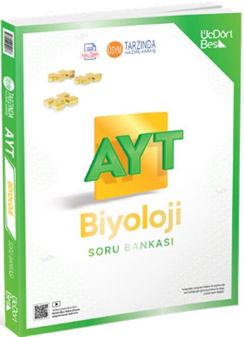 ÜçDörtBeş Yayınları AYT Biyoloji Soru Bankası