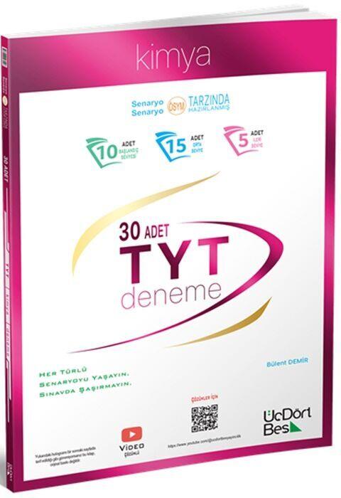ÜçDörtBeş Yayınları TYT Kimya 30 Deneme