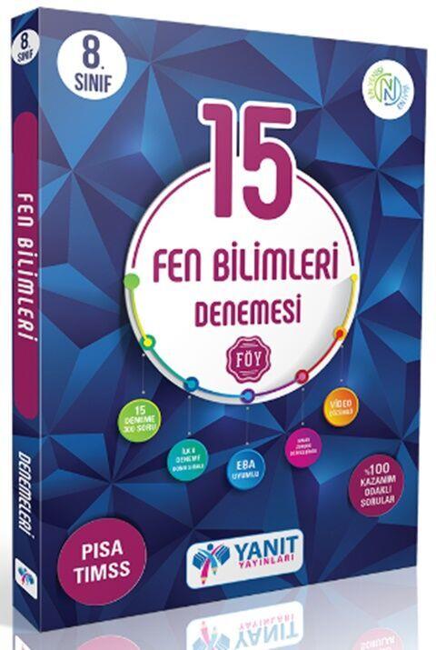 Yanıt Yayınları 8. Sınıf Fen Bilimleri Video Çözümlü 15 Deneme