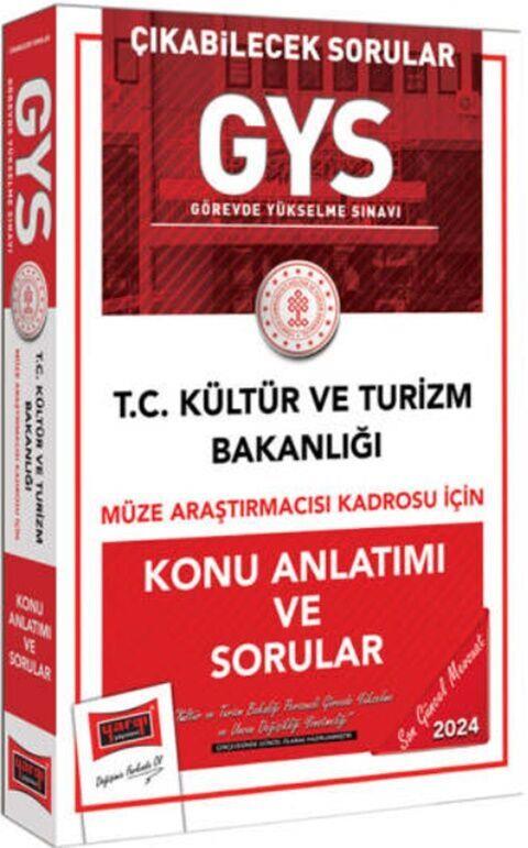 Yargı Yayınları 2024 GYS T.C Kültür ve Turizm Bakanlığı Müze Araştırmacısı Kadrosu İçin Konu Anlatımı ve Sorular