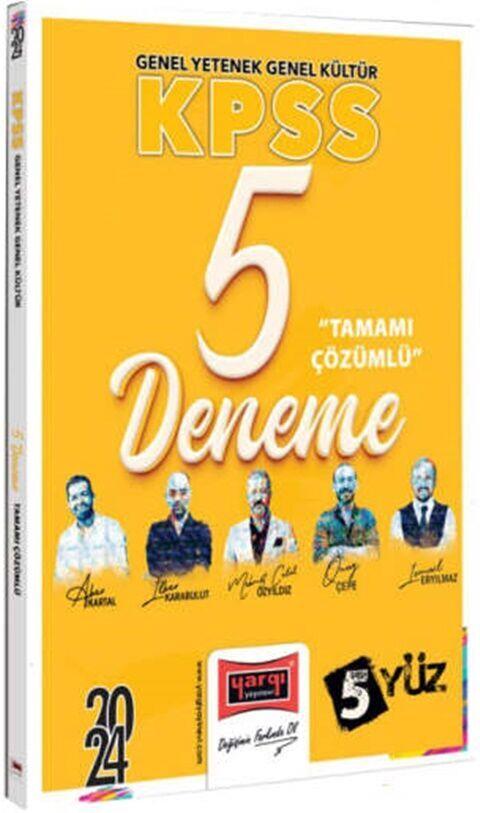 Yargı Yayınları 2024 KPSS 5Yüz Ekibi GK-GY Tüm Dersler Tamamı Çözümlü 5 Deneme