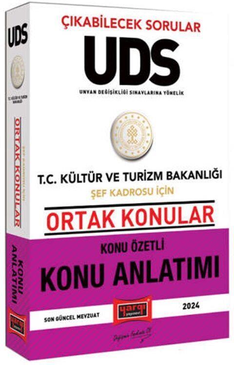 Yargı Yayınları 2024 UDS T.C Kültür ve Turizm Bakanlığı Şef Kadrosu İçin Ortak Konular Konu Özetli Konu Anlatımı