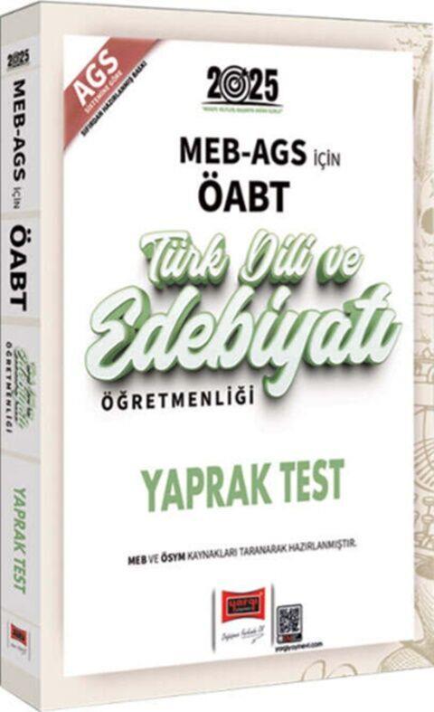 Yargı Yayınları 2025 MEB AGS ÖABT Türk Dili ve Edebiyatı Öğretmenliği Yaprak Test